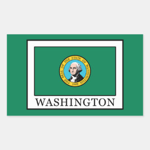 Pegatina Rectangular Washington