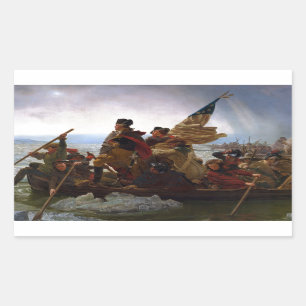 Pegatina Rectangular Washington Crossing Delaware Art