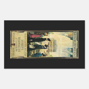 Pegatina Rectangular Washington moderno