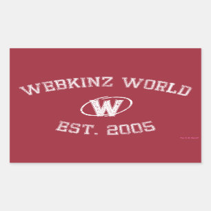 Pegatina Rectangular Webkinz World Est. 2005