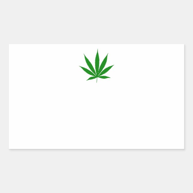Pegatina Rectangular Weed Lables (Anverso)