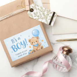 Pegatina Rectangular Welcome Baby Boy – A Bundle of Joy Sticker