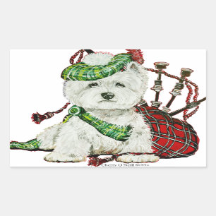 Pegatina Rectangular West Highland Terrier