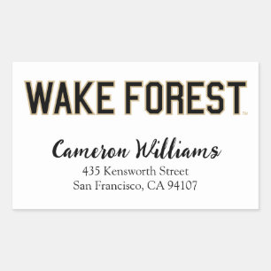 Pegatina Rectangular WFU   Bosque Wake