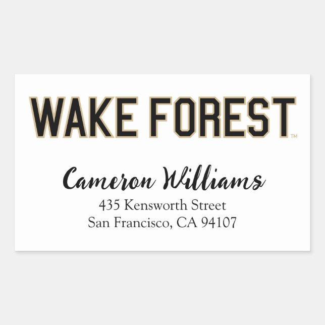 Pegatina Rectangular WFU | Bosque Wake (Anverso)