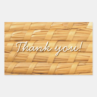 Pegatina Rectangular Wicker background