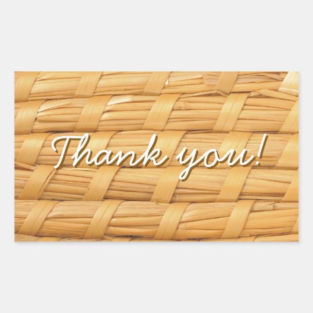 Pegatina Rectangular Wicker background (Anverso)