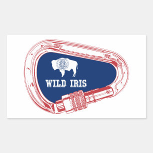 Pegatina Rectangular Wild Iris Climbing Carabiner