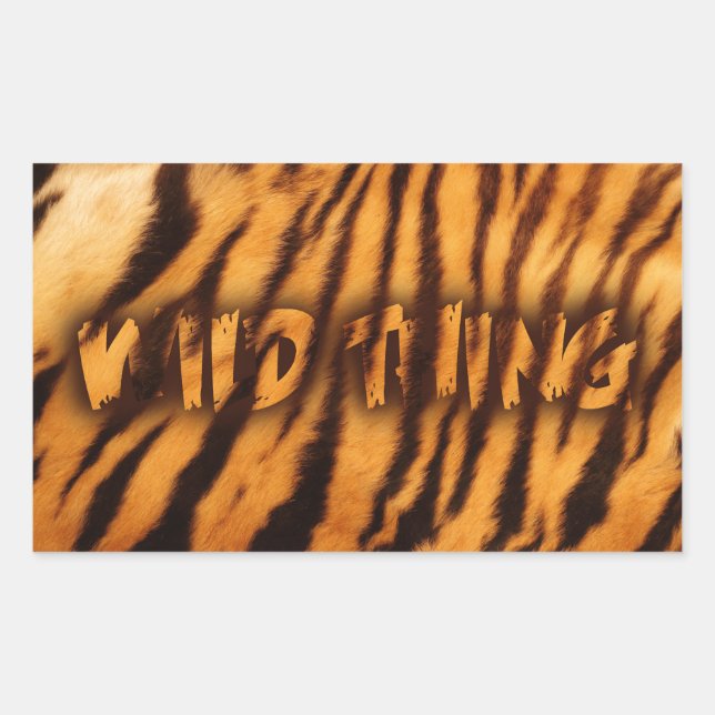 PEGATINA RECTANGULAR WILD THING (Anverso)