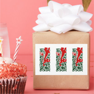 Pegatina Rectangular Will Bradley Heraldic Lion