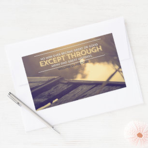 Pegatina Rectangular William Gladstone cita Inspiradora "Errores"