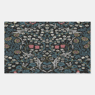 Pegatina Rectangular William Morris Blackthorn Floral Art Nouveau
