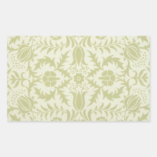 Pegatina Rectangular William Morris Borage Boda Soft Green