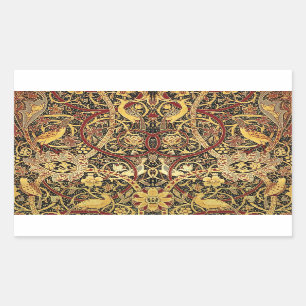Pegatina Rectangular William Morris Bullerswood Faux Tapestry