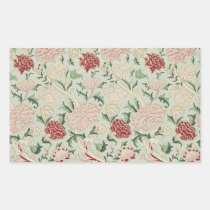 Pegatina Rectangular William Morris Cray Floral Pre Raphaelite Vintage