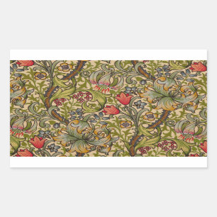 Pegatina Rectangular William Morris Golden Lily Antique