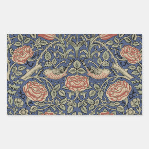 Pegatina Rectangular William Morris Tudor Rosa Wallpaper