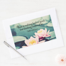 Pegatina Rectangular William Shakespeare cita Inspiradora "Pensando"