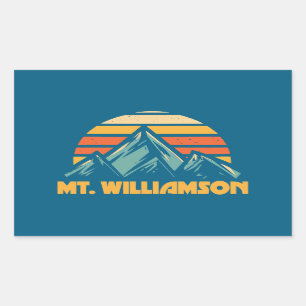 Pegatina Rectangular Williamson California Retro Turquoise