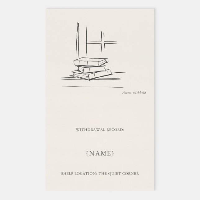 Pegatina Rectangular Window Seat Ex Libris Bookplate -Library Label  (Subido por el creador)