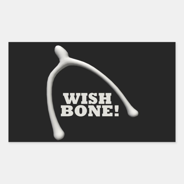 Pegatina Rectangular Wishbone (Anverso)