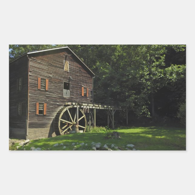 Pegatina Rectangular Wolf Creek Grist Mill (Anverso)