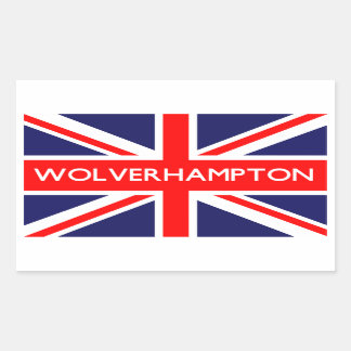 Pegatina Rectangular Wolverhampton : Bandera británica