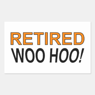 Pegatina Rectangular Woo Hoo Retirado