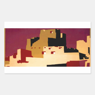 Pegatina Rectangular WPA del Suroeste del Pueblo WPA Nacional