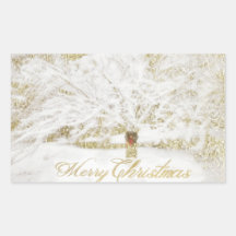 Wreath sobre el árbol de nieve