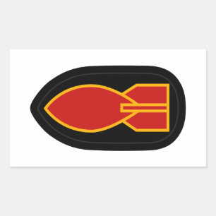 PEGATINA RECTANGULAR WWII EOD