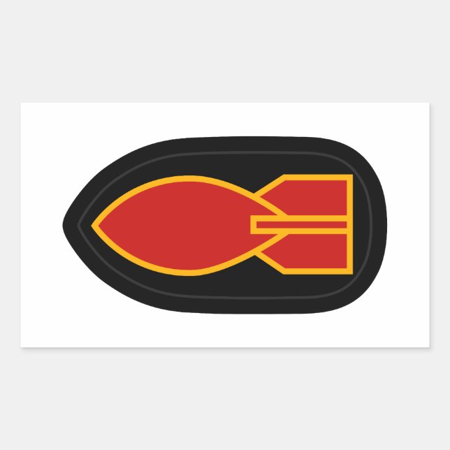 PEGATINA RECTANGULAR WWII EOD (Anverso)