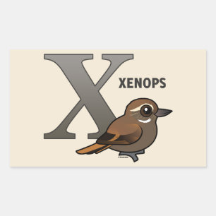 Pegatina Rectangular X es para Xenops