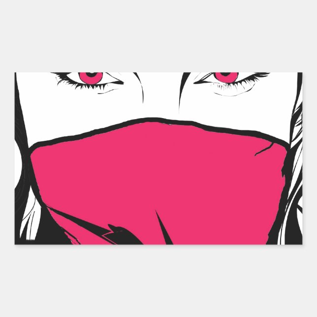 Pegatina Rectangular X-O Lina: Niño rebelde (Anverso)