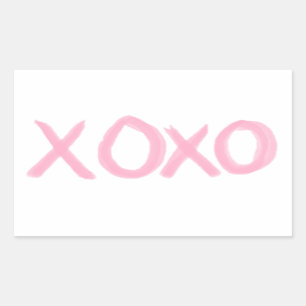 PEGATINA RECTANGULAR XOXO