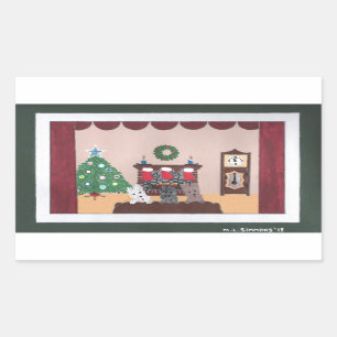 Pegatina Rectangular ¿Ya está aquí? Concurso de tarjetas 2015pegatina