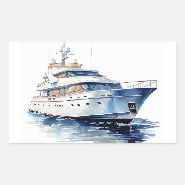 PEGATINA RECTANGULAR YACHT (Anverso)