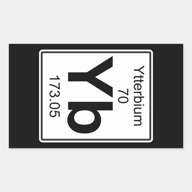 Pegatina Rectangular Yb - Ytterbium (Anverso)