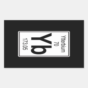 Pegatina Rectangular Yb - Ytterbium
