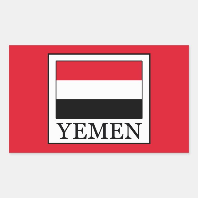 Pegatina Rectangular Yemen (Anverso)