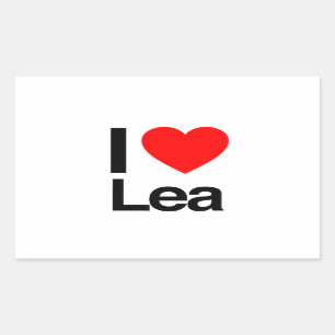 Pegatina Rectangular yo amo a lea