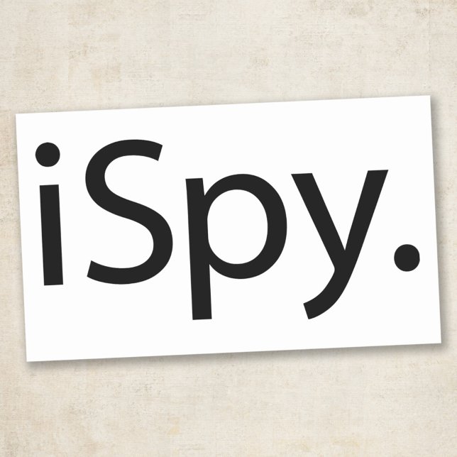 Pegatina Rectangular Yo Espío (iSpy) (Subido por el creador)