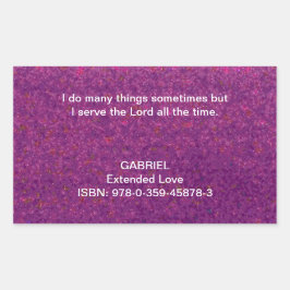 Pegatina Rectangular Yo sirvo al Señor todo el tiempo.