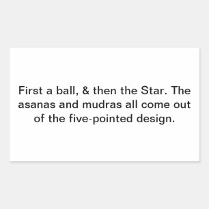 Pegatina Rectangular Yoga asana mudra kundalini Hankamer Artjunkhaus Om