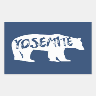 Pegatina Rectangular Yosemite Bear