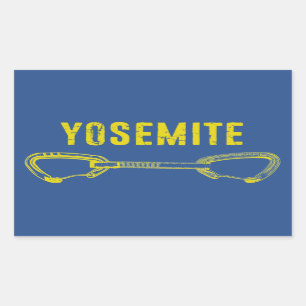 Pegatina Rectangular Yosemite escalada rápida