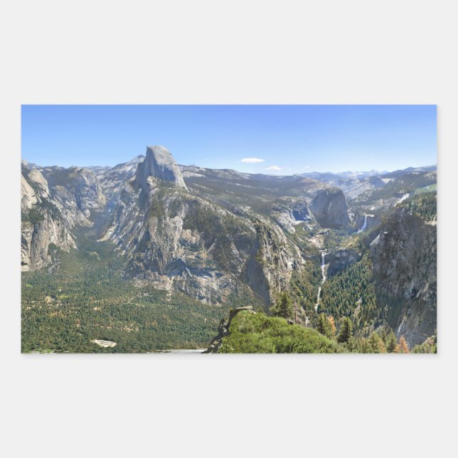 Pegatina Rectangular Yosemite Valley Panorama - Yosemite (Anverso)