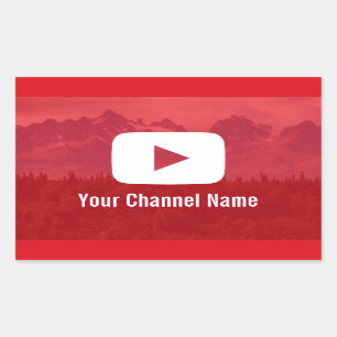 Pegatina Rectangular Youtube Personalizado Photography Youtuber