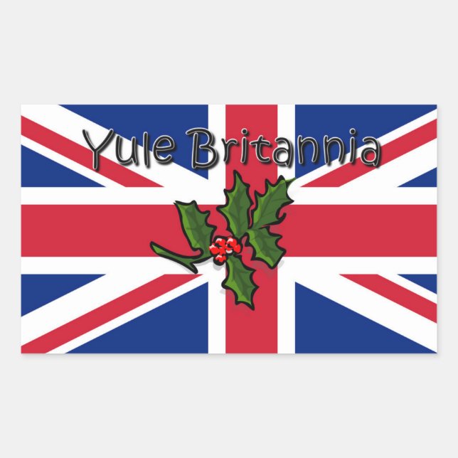 Pegatina Rectangular Yule Britannia (Anverso)