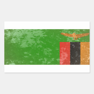 Pegatina Rectangular Zambia